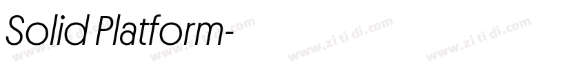 Solid Platform字体转换 Solid Platform字体转换